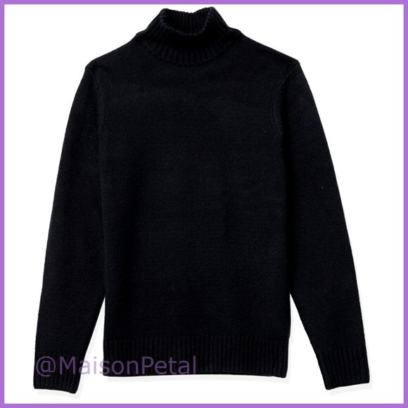 Men's Long-Sleeve Soft Touch Turtleneck Sweater Cotton Blend Pullover